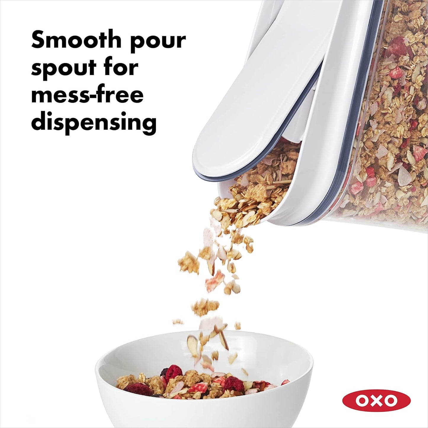 OXO Good Grips Cereal Dispenser Set - 3-Piece Airtight Storage Solution for Freshness