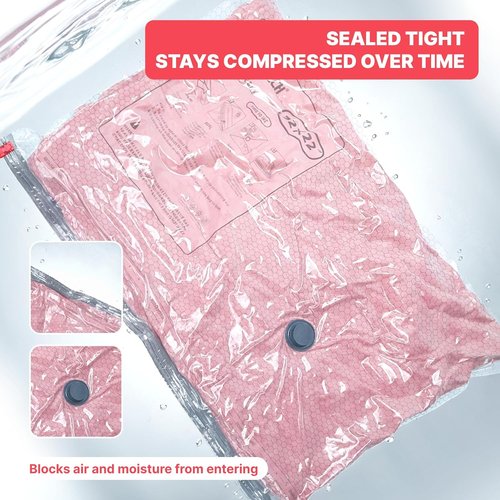 IDEATECH Jumbo Vacuum Storage Bags - 15-Pack Heavy Duty Compression Bags with Electric Pump for Clothing & Bedding | Airtight Seal
