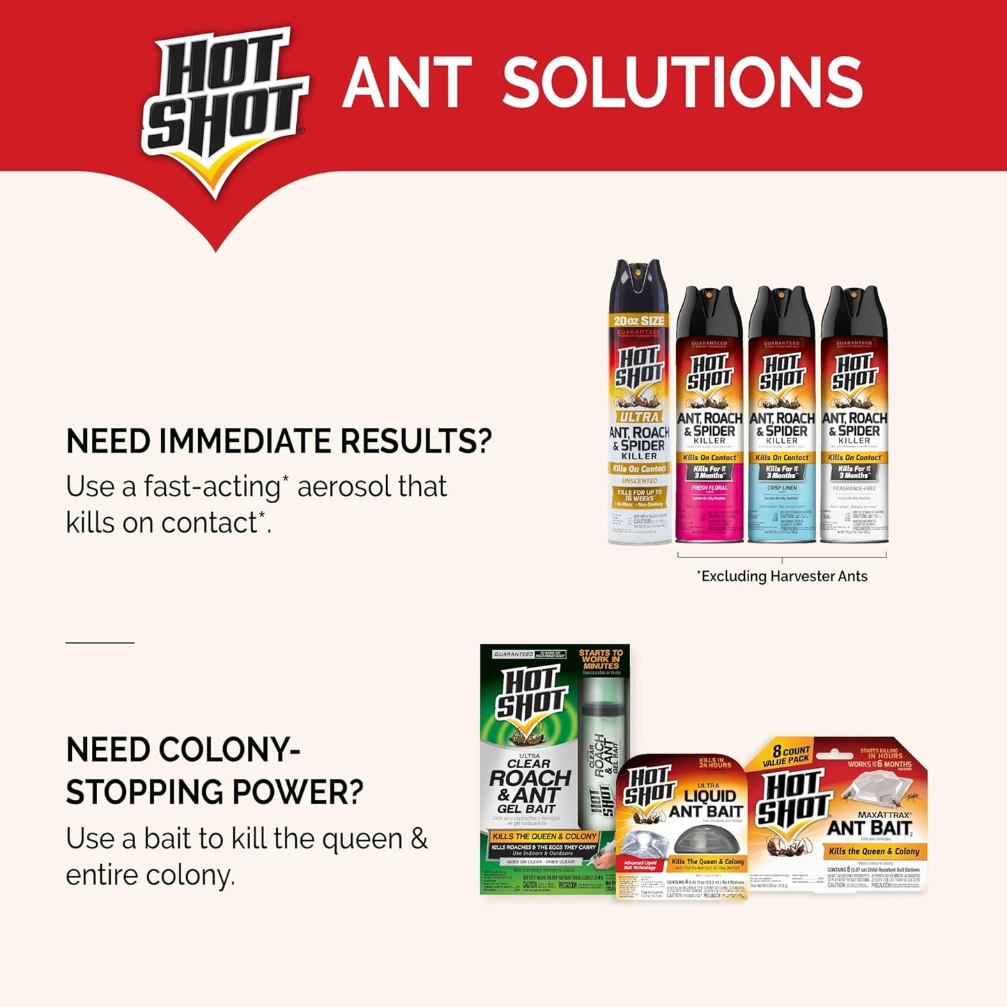 MaxAttrax Ant Bait by Hot Shot - Child-Resistant Stations | 8 Count for Effective Ant Control
