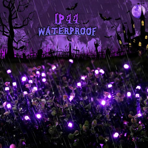 JMEXSUSS 200 LED Purple Christmas Lights - 66ft Connectable String Lights with 8 Modes for Indoor/Outdoor Decor