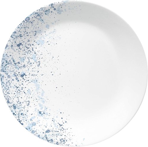 Corelle Vitrelle 18-Piece Dinnerware Set - Lightweight, Chip-Resistant Plates & Bowls in Indigo Speckle