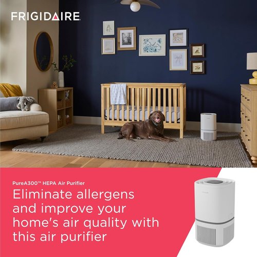 Frigidaire PureA300 HEPA Air Purifier - Ultra Quiet, Energy Star Certified, Covers 850 Sq. Ft. | Smart Mode & 3-Stage Filtration