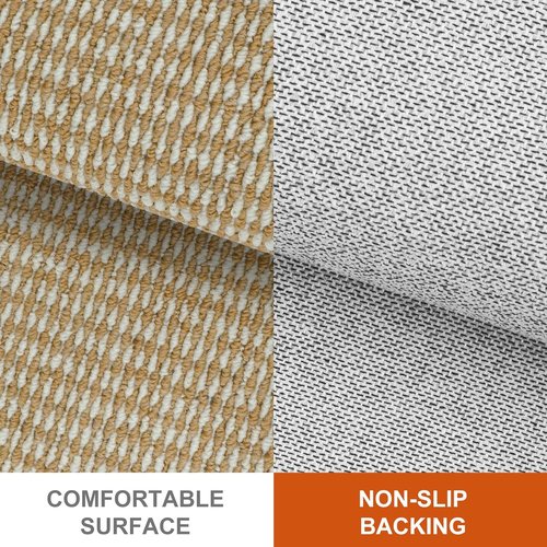 Dirt Trapper | Non-Slip Indoor Door Mat - Absorbent & Washable 24"x36" - Beige White Design