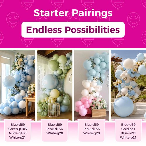Bezente Pastel Blue Latex Party Balloons - 30 Pack 18 inch Round Helium Light Blue Bridal Blue Balloons for Boys Girls Birthday Bridal Shower Gender Reveal Wedding Anniversary Party Decorations