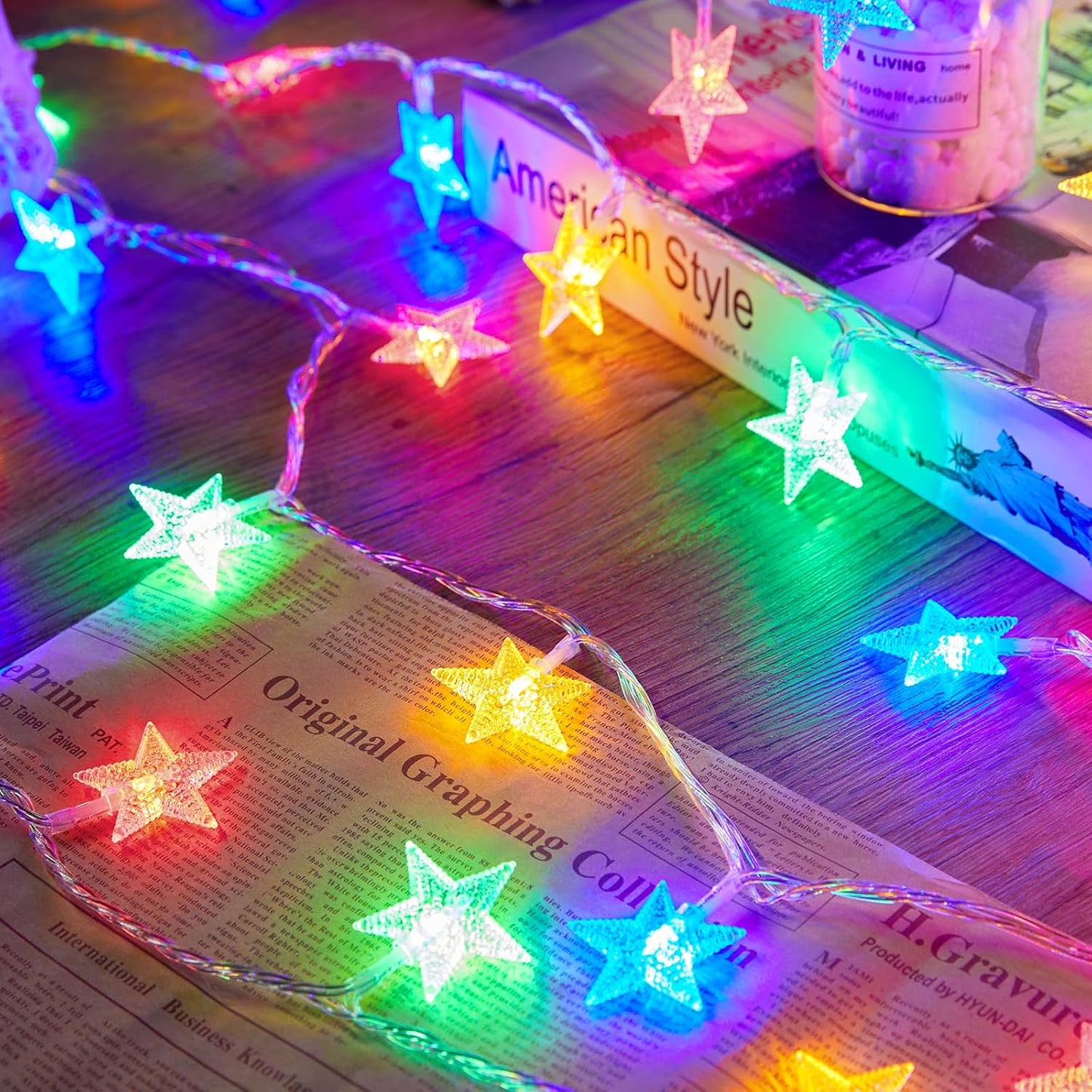200 LED Fairy Lights with Remote & Timer - 16.4Ft Silver Wire Twinkle Lights for Indoor Christmas, Wedding & Party Decor