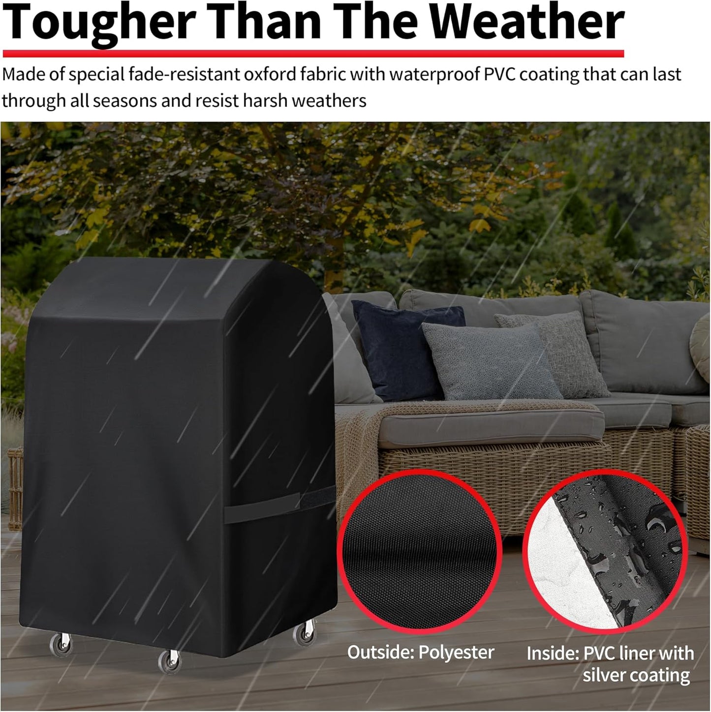 NEXCOVER 30" Waterproof BBQ Grill Cover - UV Resistant & Dustproof Outdoor Barbecue Protection