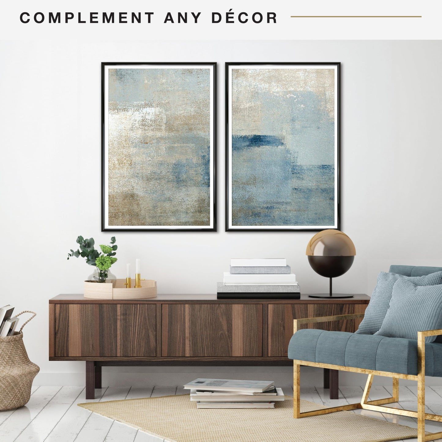 MCS Trendsetter 27x40 Poster Frame Black High-Gloss, Vertical & Horizontal Wall Hanging Large Picture Frame for Photos, Posters & Art Prints (2-Pack)