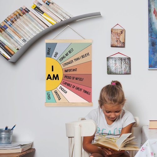 FDHSPAAM Positive Affirmations Wall Art - Motivational Decor for Therapy Offices | 12x16 Inch