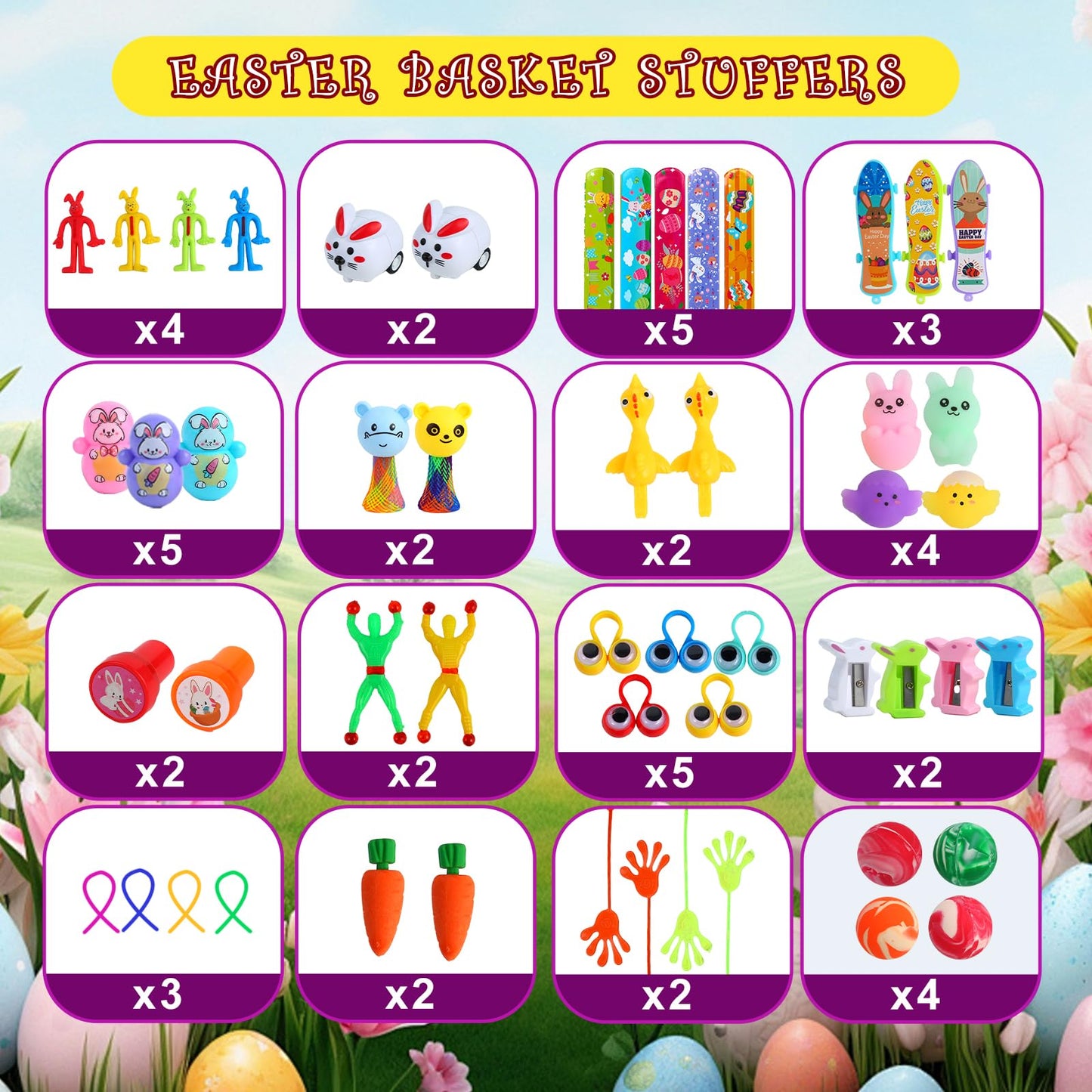 600 Pcs Easter Basket Stuffers for Kids Party Favors,Easter Fillers,Fidget Toys,Bulk Easter Toys,Stocking Stuffers Birthday Gifts,Carnival Treasure Classroom Prizes Box,Pinata Fillers,Easter Egg Hunt