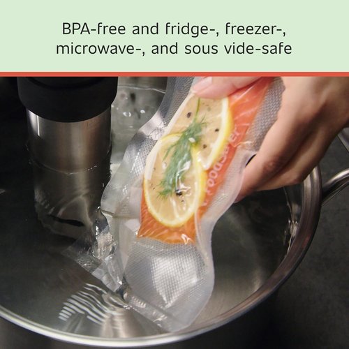 FoodSaver Vacuum Sealer Bags - Custom Fit Airtight Storage for Meal Prep & Sous Vide | 8 x 20' (Pack of 3)