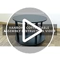 23.5-Inch Black Round Coffee Table with Open Storage - Small Space 2-Tier Wooden Center Table - Vanrohe Variation