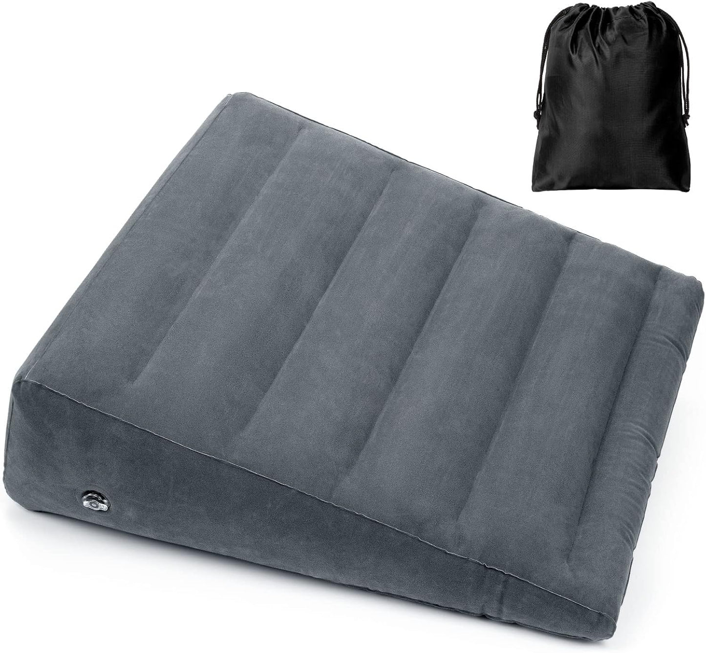 USHMA Inflatable Wedge Pillow - Portable Travel Design with Fast Inflation & Deflation | Ideal for Back & Knee Support