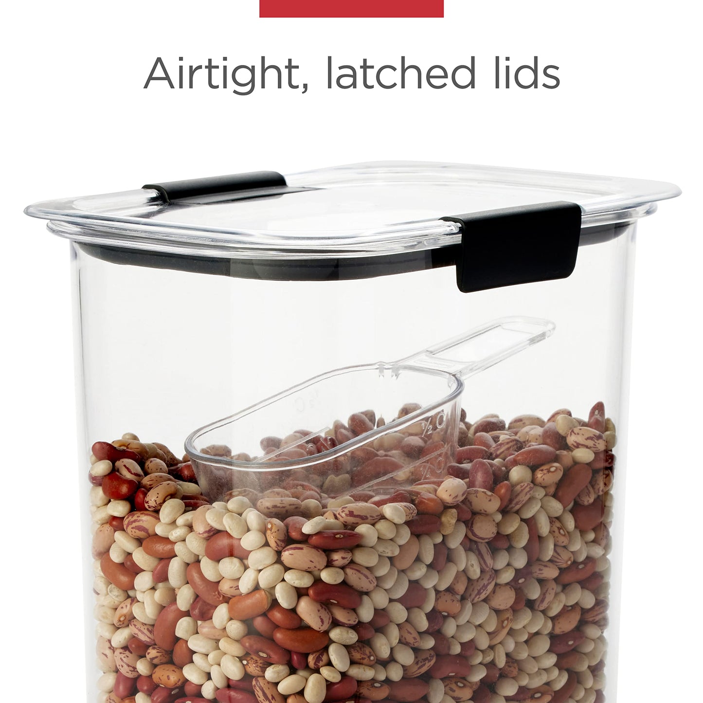Rubbermaid Brilliance 14-Piece Food Storage Container Set with Scoops Airtight BPA-Free for Kitchen and Pantry Organization