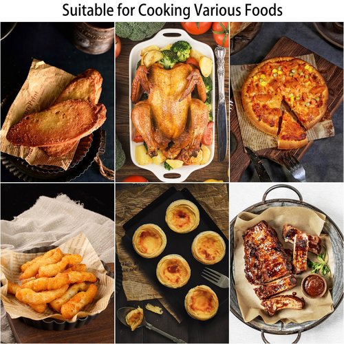 200Pcs Air Fryer Disposable Paper Liner, Round Non-Stick Air Fryer Liners Parchment Paper for Baking Roasting Microwave Oven (6.3 inch)