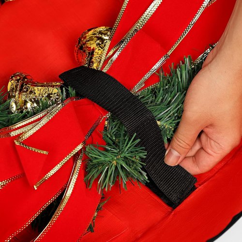 HOMEST Christmas Wreath Storage Bag - Durable, Zippered Organizer with Reinforced Handles | 24" Protection Against Dust & Pests