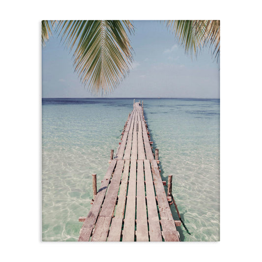 Stupell Industries 'Tropical Dock on Beach'| Canvas Art