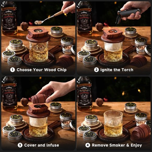 ComboJoy 10 PCS Whiskey Smoker Filter Screens, Stainless Steel Reusable Mesh Replacement Screens with Metal Tin Storage Case for Cocktail & Whiskey Smoker Kits