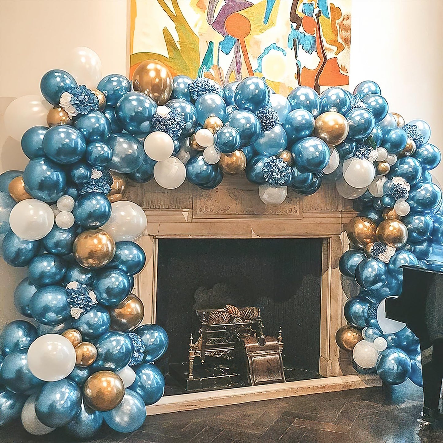 PartyWoo Metallic Blue Balloons, 50 pcs 12 Inch, Balloon Garland or Arch Decorations, Unisex, Birthday, Wedding