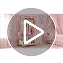 Kids Clothing Rack with Shelf & Hooks - Metal Toddler Dress Up Organizer, Gold