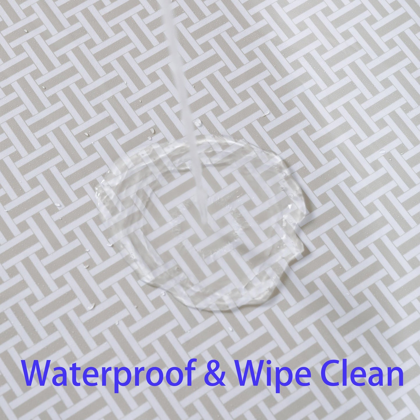 Walrus Heavy Duty Vinyl Tablecloth with Flannel Backing Waterproof Oil-Proof Plastic Table Cloth Stain-Resistant Wipeable Rectangle or Square Table Cover for Indoor and Outdoor (Weaving, 60X84 Inch)
