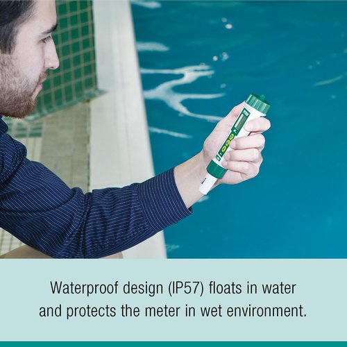 Extech PH100 Waterproof ExStik II pH Meter Kit with Flat Surface Electrode and Temperature Display