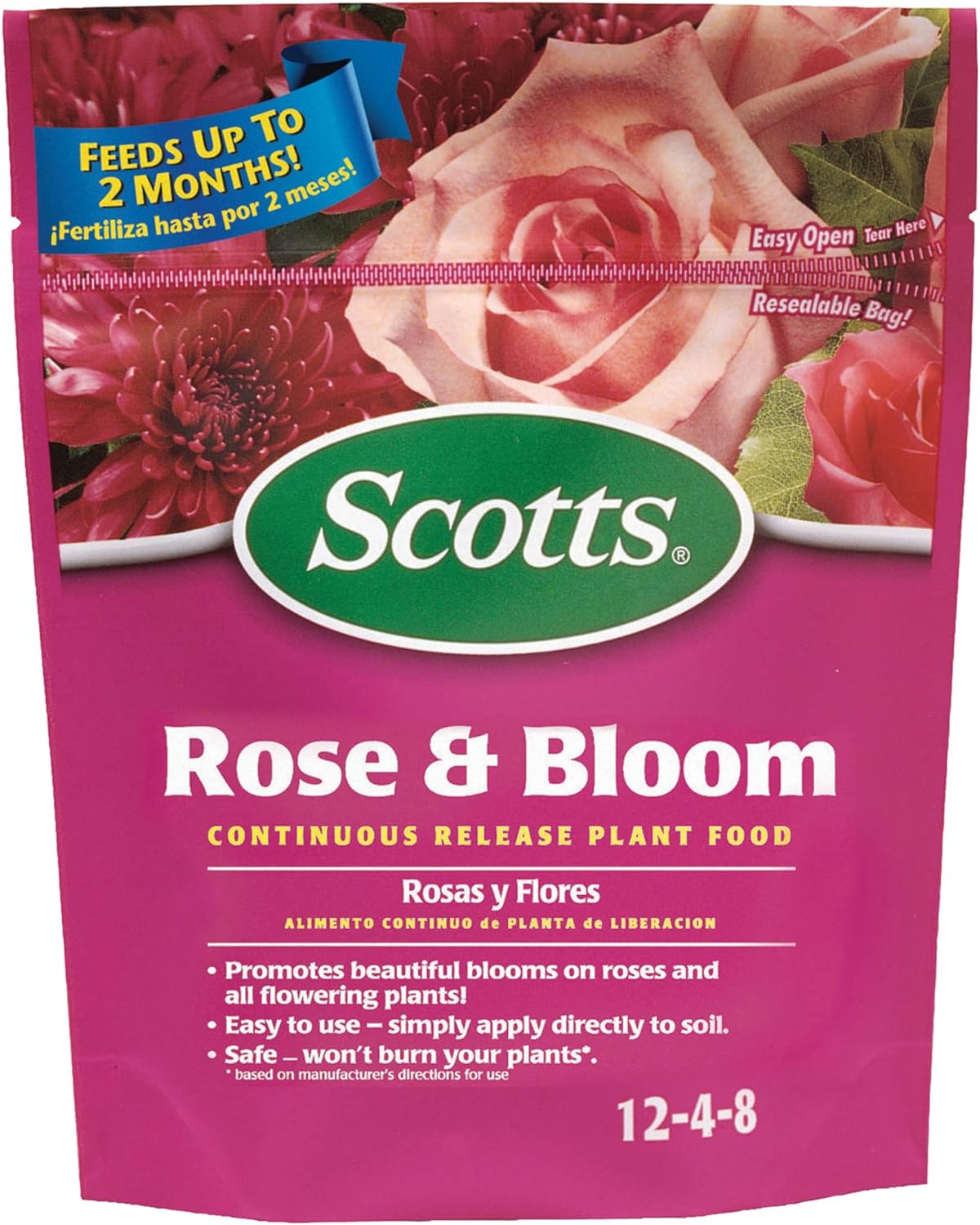 Scotts Rose & Bloom Plant Food - Continuous Release Formula for Vibrant Blooms | 3 lb