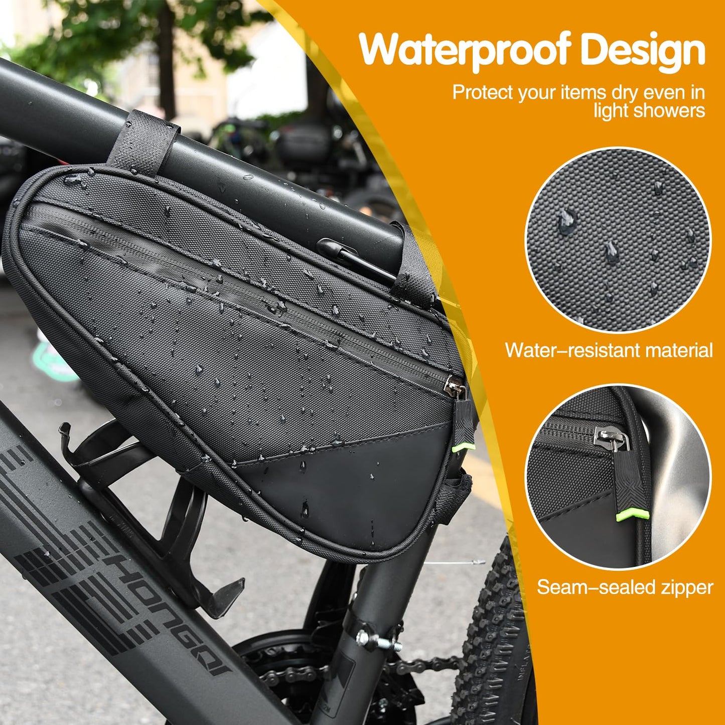 PXZBLG Bike Repair Kit, Bike Bicycle Frame Storage Bag, Waterproof Bike Triangle Bag, 16-in-1 Bike Multitool, Bicycle Tire Repair Kit, 4mm and 5mm Allen Wrenches for Mountain Road Bike, MTB