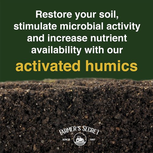 Farmer’s Secret Soil Revitalizer - Organic Liquid Compost Soil Amendment (8oz) | Activated Humic Acid for Healthy Plants