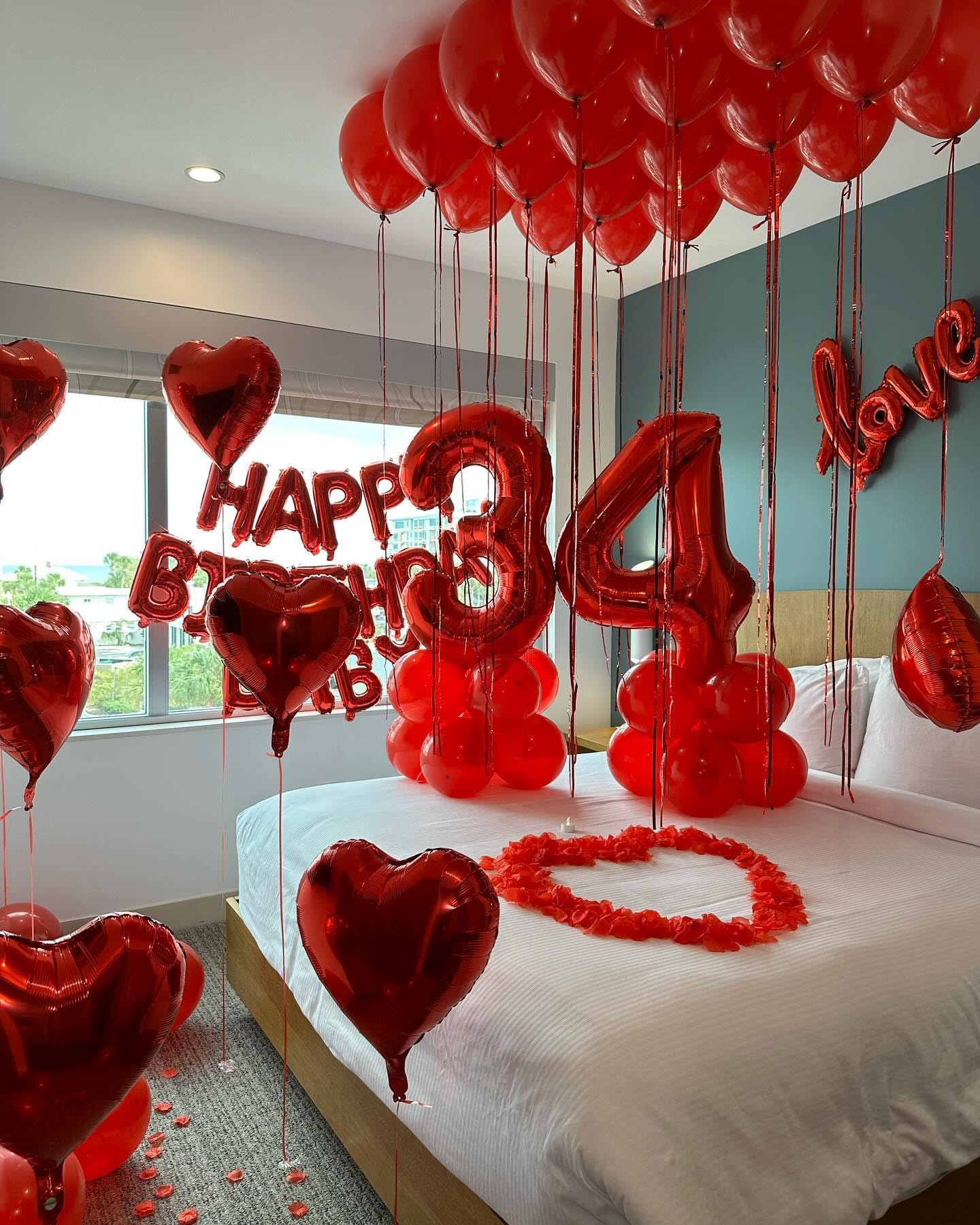 Red 3 Balloon, Number Balloon 40 Inch, 3rd Three Year Old Birthday Deco for Red Party Decorations, Number 3 Balloon