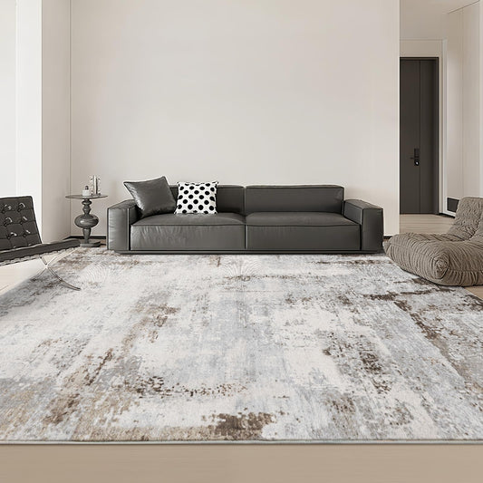 OMERAI Washable Rug 5'x7' Abstract Machine Washable Rugs Ultra-Thin Area Rugs for Living Room Non Slip Stain Resistant Modern Carpet for Bedroom Dining Room Office Kitchen Brown Rug Washable