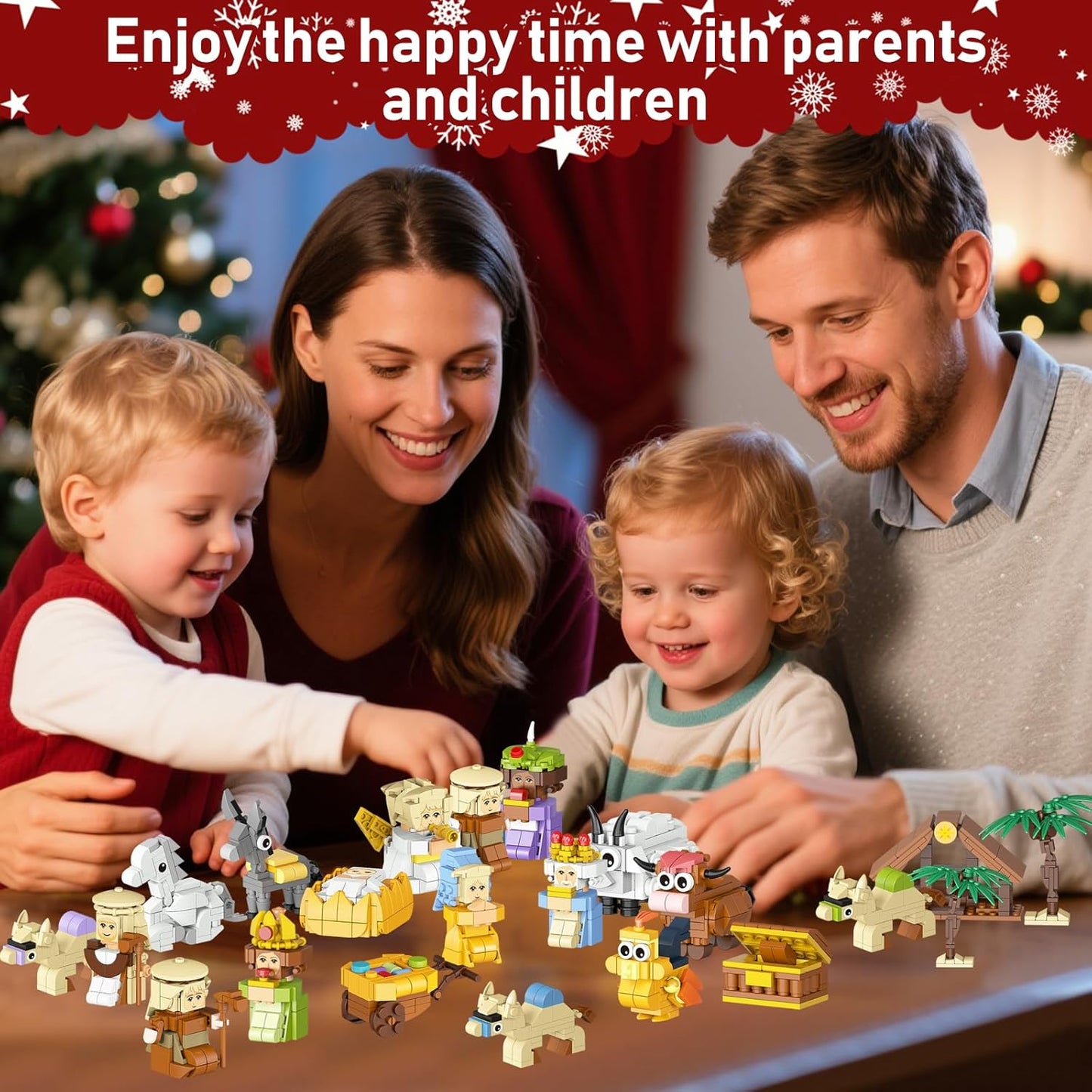 Nativity Building Blocks Advent Calendar 2025 - 24 Days of Christmas Countdown STEM Toy for Ages 6+