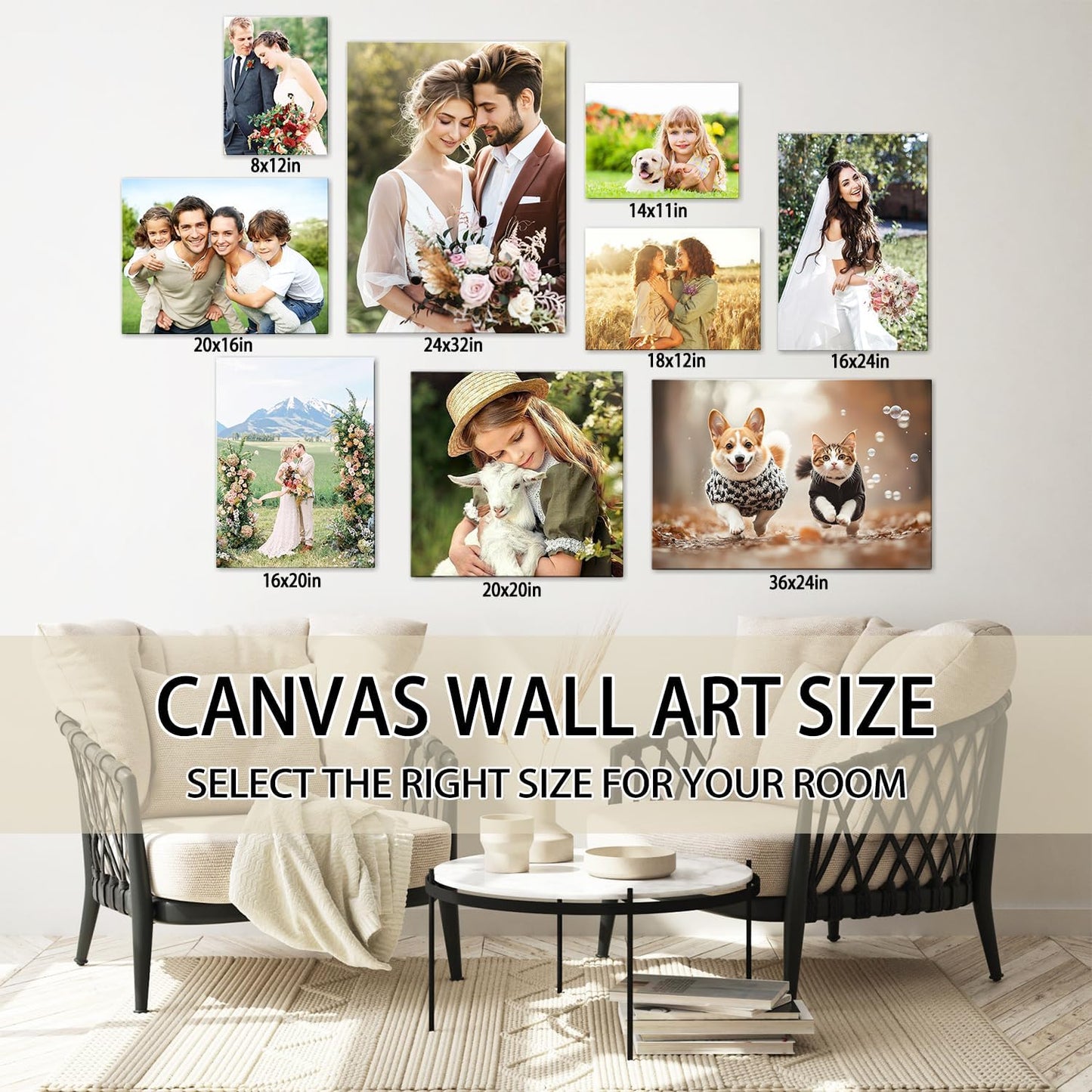 Karani Custom Canvas Prints - Personalized Wall Art for Home Decor | Unique Gifts for Weddings & Birthdays, 8x10 Size