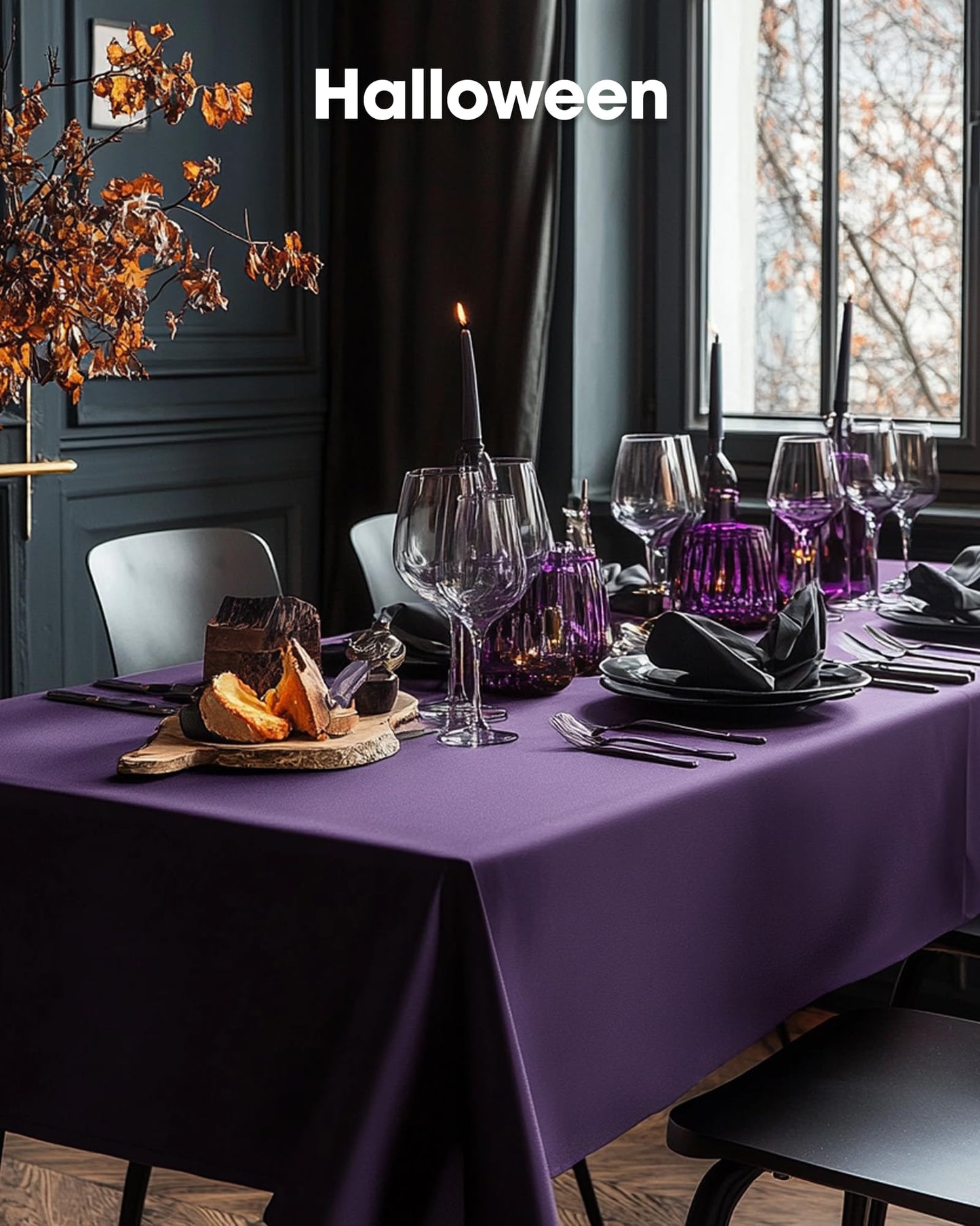 Pureegg Plastic Table Cloth Disposable 20 Pack, 54 x 108 Inch Table Cloths, Graduation Decorations Class of 2025, Graduation Party Tablecloths, Rectangle, Plastic Cover, Leakproof & Sturdy, Purple