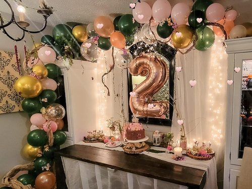 40 Inch Rose Gold Birthday Balloons | 28 Number Balloons for Celebrations & Graduation Decor