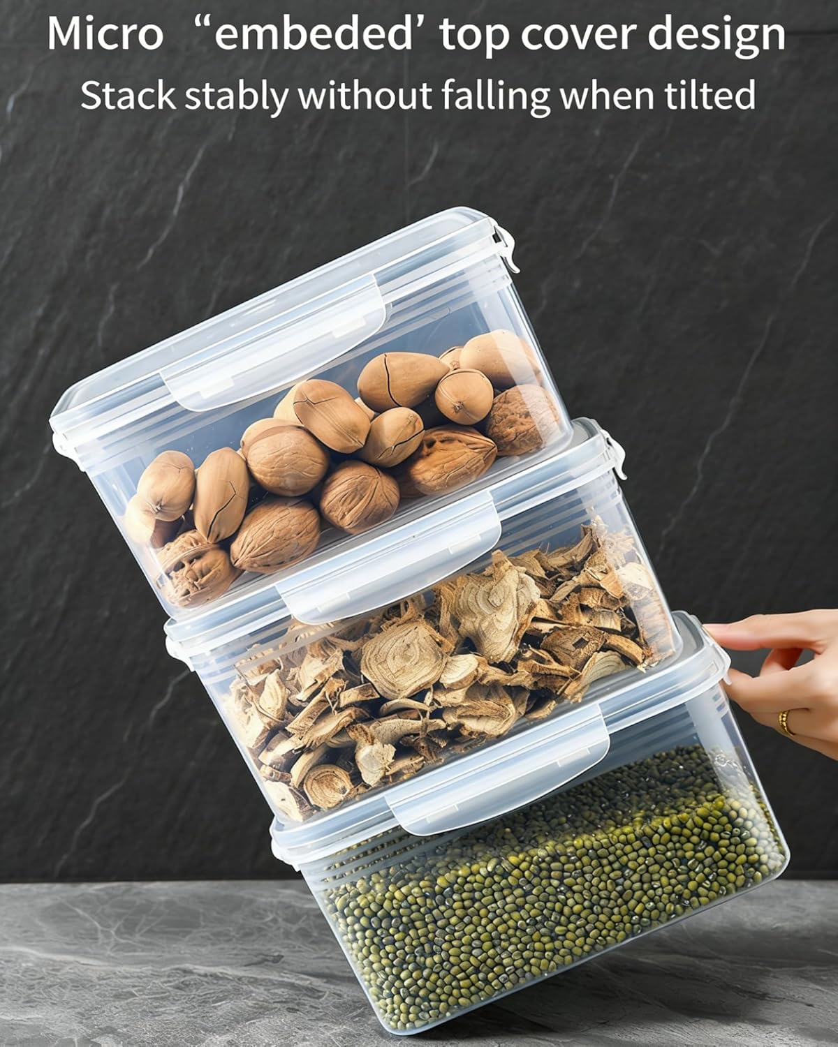Skiennix Fruit Storage Containers - Transparent Plastic Box with Removable Colander | Keeps Berries Fresh (Large)