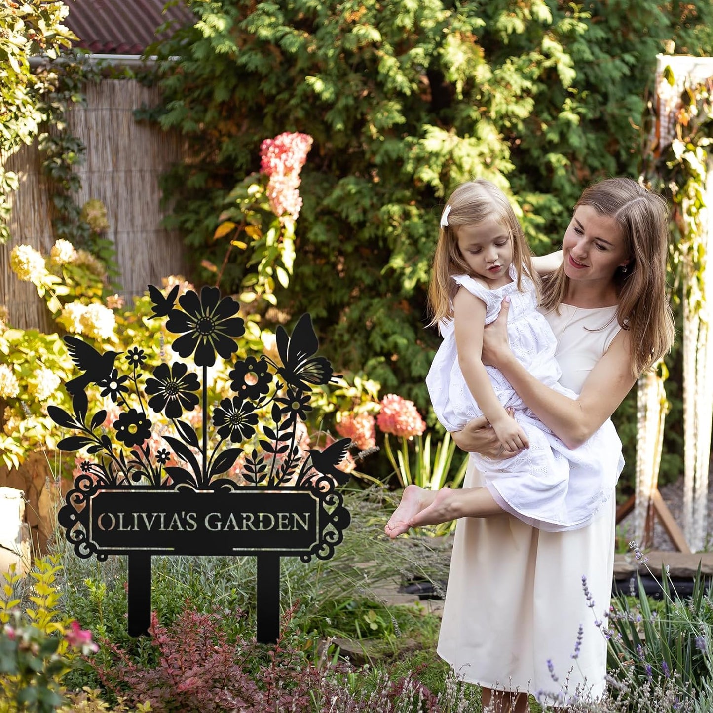 Skiennix Custom Garden Sign - Personalized Metal Stake for Outdoor Decor | Unique Gardening Gift