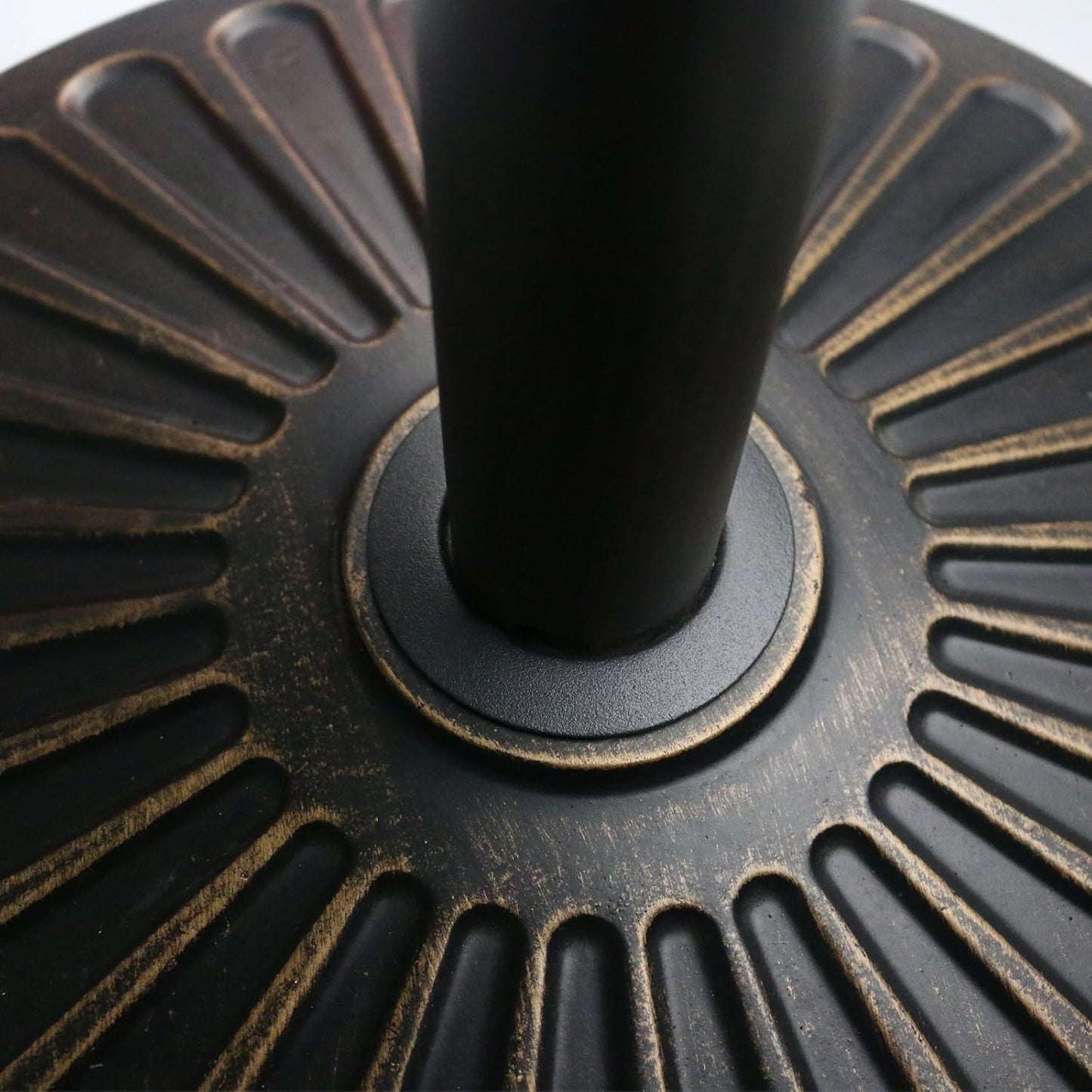 Sunnyglade Heavy Duty 30.2-lbs Round Umbrella Base - Antiqued Bronze for Patio & Outdoor Use