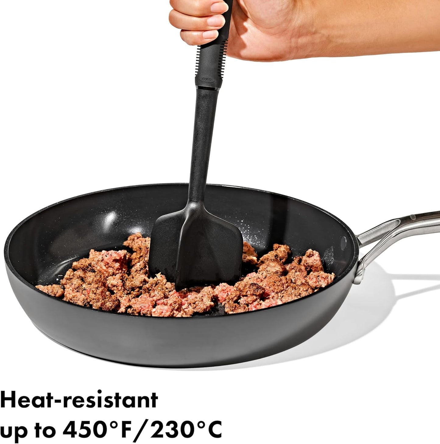 OXO Good Grips Ground Meat Chopper - Efficient Kitchen Tool for Easy Meat Preparation | Black