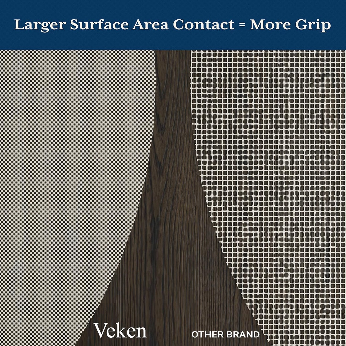 Veken Round Rug Pad Gripper - 4 Ft Non-Slip Protection for Hardwood Floors
