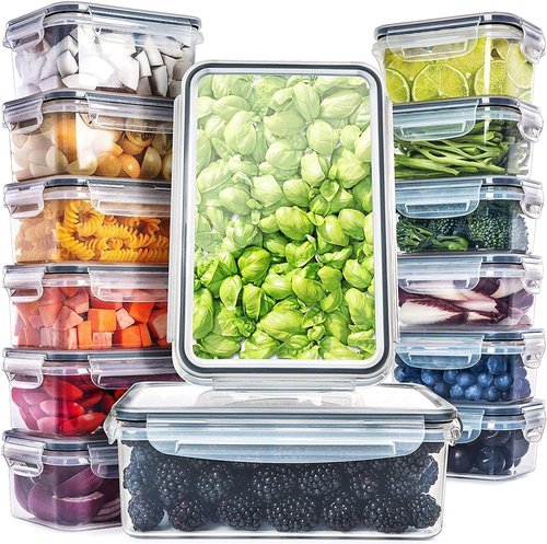 Fullstar 28-Piece Food Storage Container Set - Leakproof, BPA-Free Meal Prep Containers for Kitchen Organization
