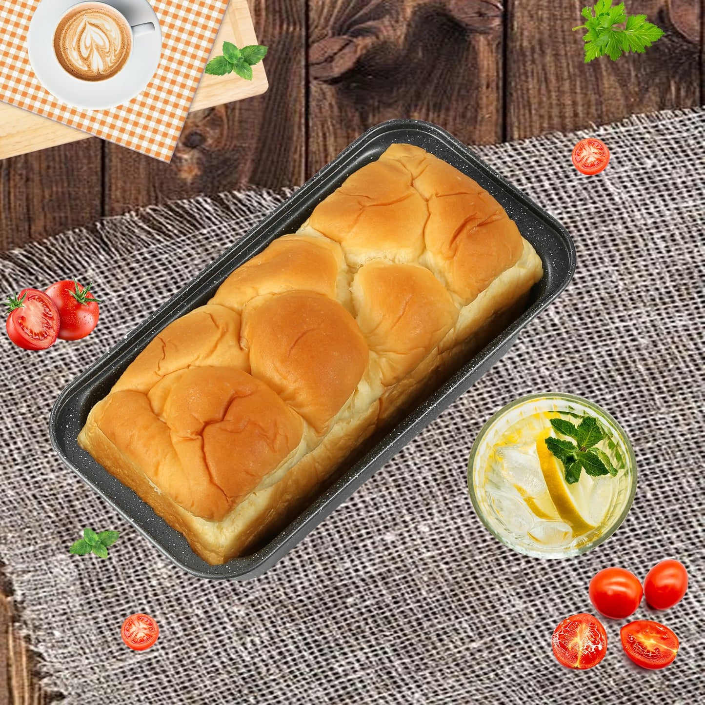 Walooza 8x4 Loaf Pan - Carbon Steel Bread Baking Pans for Homemade Bread Banana Bread, Sourdough, Pound Cake | Nonstick, Oven Safe, Easy Release