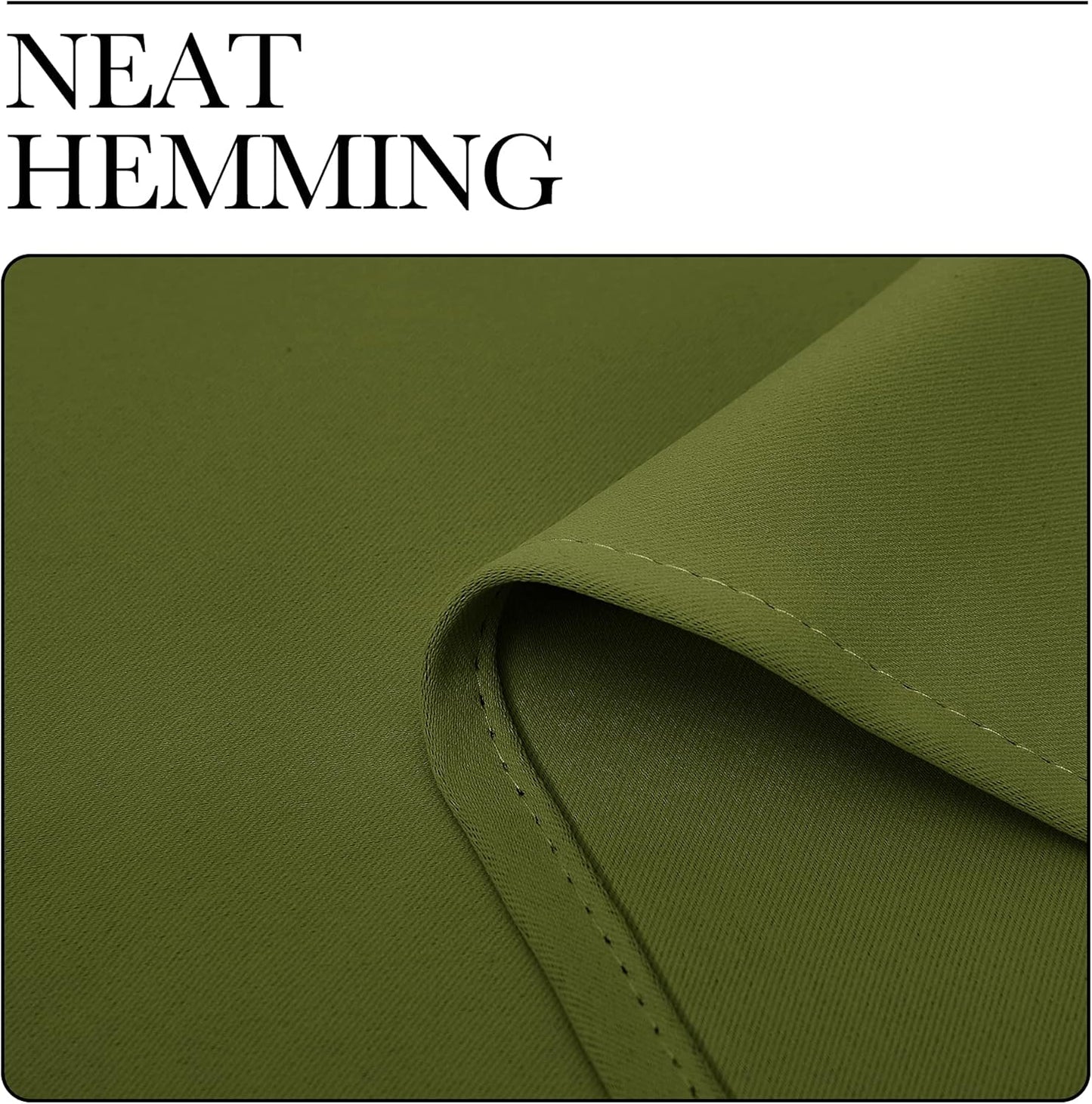 NICETOWN Olive Green Blackout Curtains - 120 Inch Length, Thermal Insulated, 2 Panels, 55" Wide