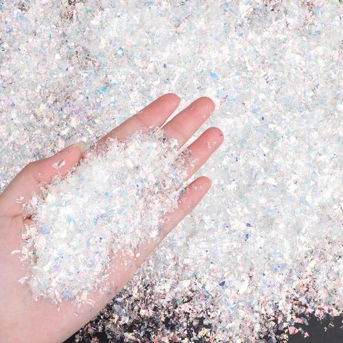 CCINEE Artificial Flake Snow - Sparkling Christmas Decoration Powder | 200g White Craft Filler