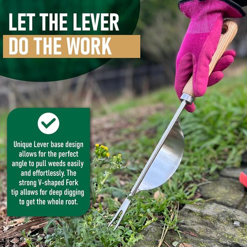 Grampa's Hand Weeder Tool - Lightweight Weed Puller with Unique Lever Design | Easy Root Removal