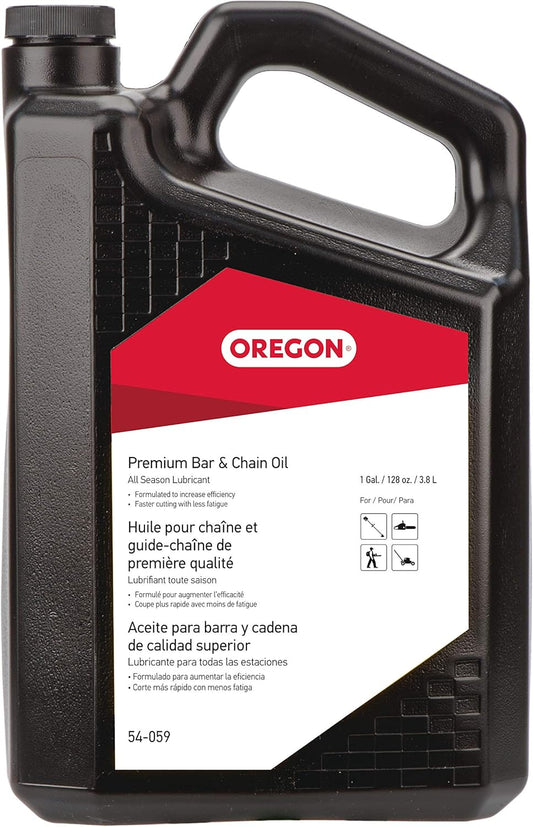 Oregon 54-059 Premium Chainsaw Bar and Chain Oil - 1 Gallon (128 fl. oz / 4500 ml)