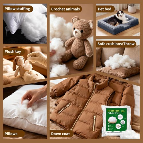 Daylendar Premium Fiberfill Stuffing - High-Resilience 100g for Crafts & Stuffed Animals | Recyclable & Versatile