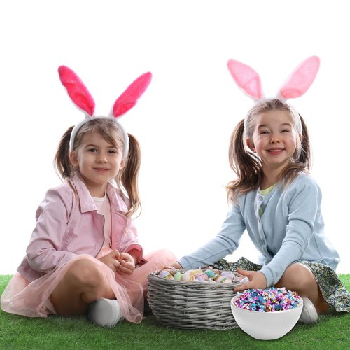 Easter Hershey Kisses Egg Hunt Candy, 2 Lbs Bulk, Individually Wrapped Milk Chocolate Kisses in Pastel Springtime Hippity Hoppity Foils, Easter Bunny Themed Egg Filler Candy, Easter Basket Stuffers