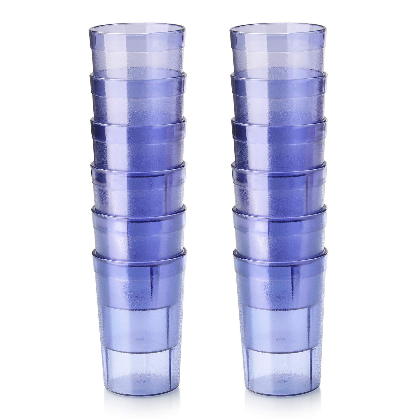 New Star Foodservice Restaurant-Grade Polycarbonate Beverage Tumblers, 8 oz, Blue, Set of 12