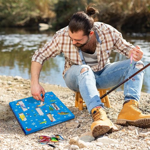 Fishing Advent Calendar 2025 - 24 Days of Premium Fishing Lures | Perfect Gift for Men & Teens
