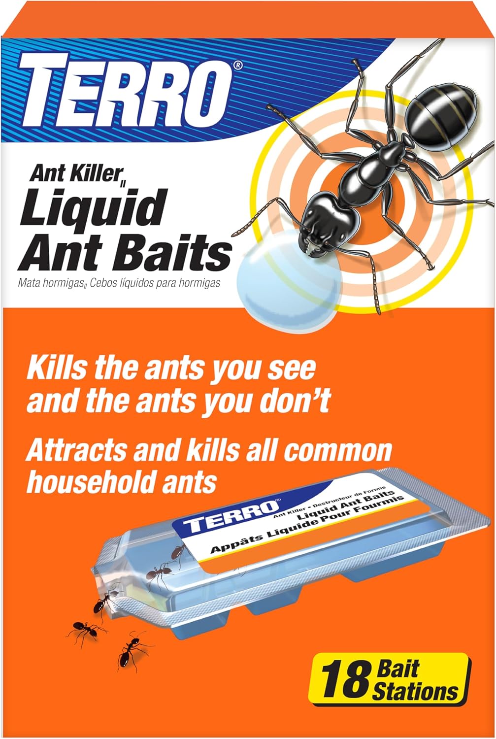 Terro T300-3SR Liquid Ant Killer - Effective 3 Pack Ant Baits for Quick Pest Control